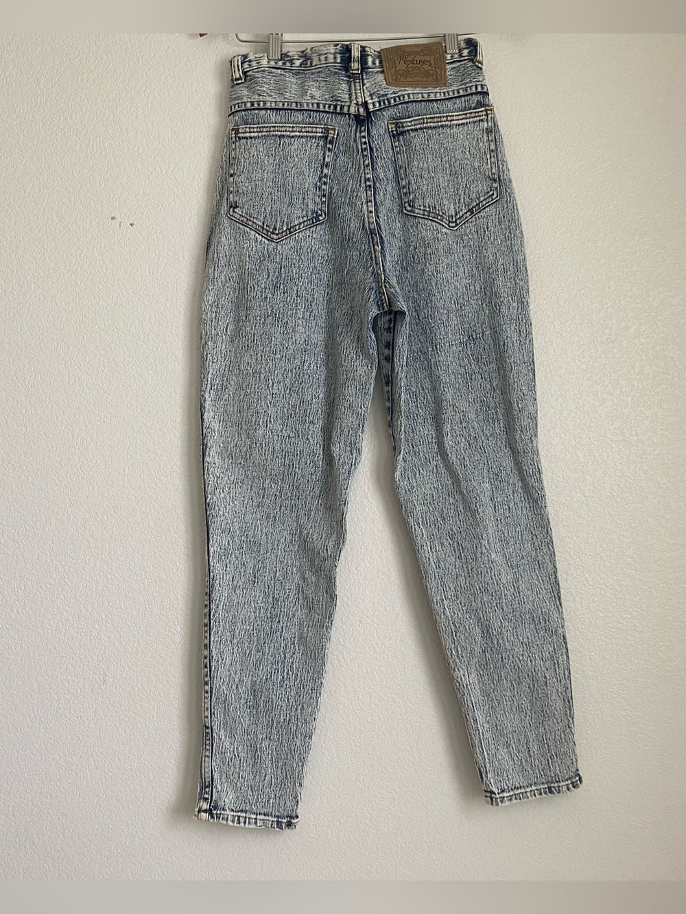 Vintage No Excuses acid wash high waisted tapered mom jeans